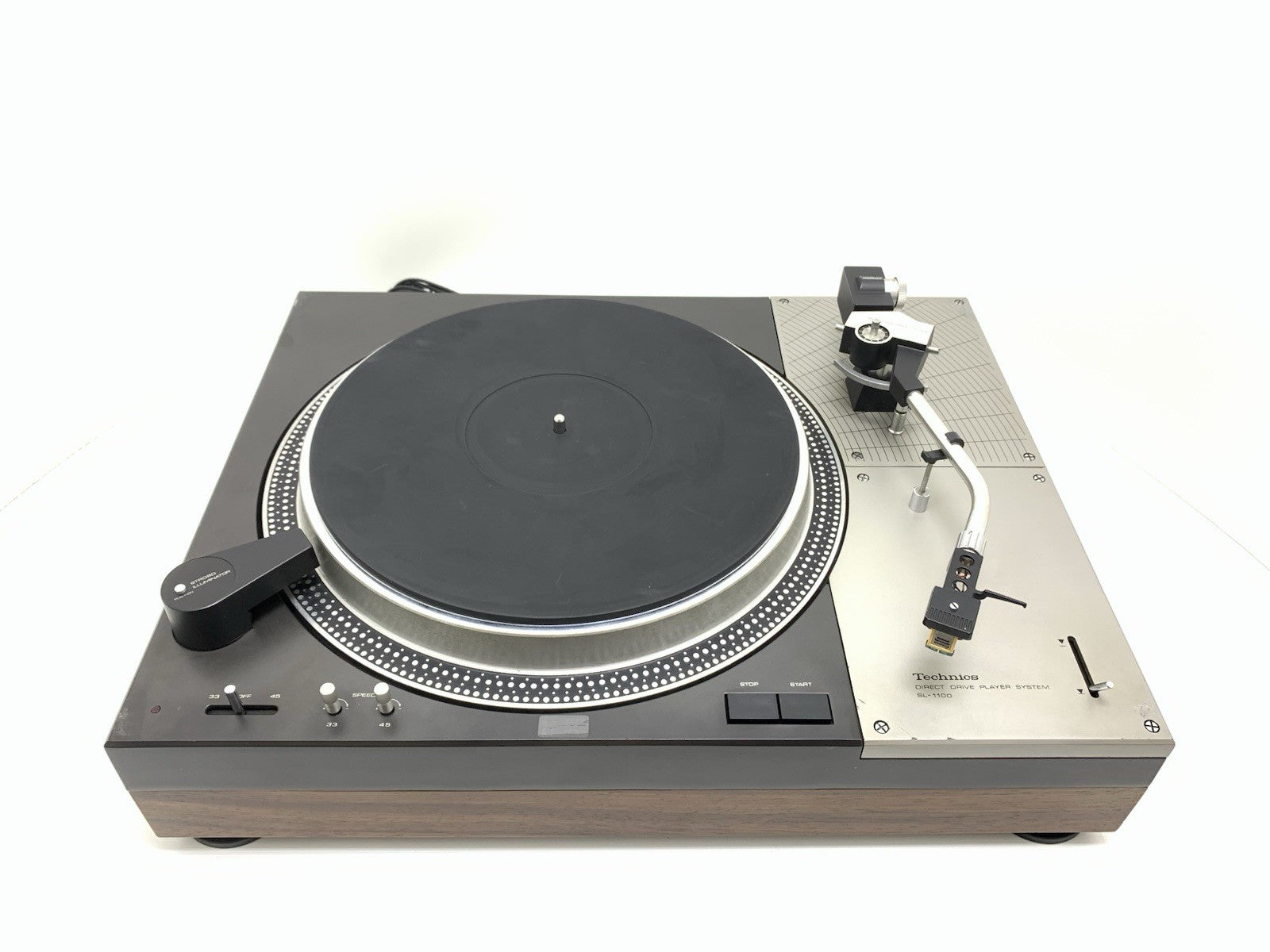 TECHNICS SL 1100 + Strobe SH-11L1l D. Drive Turntable Vintage 1972 WORK GoodLook