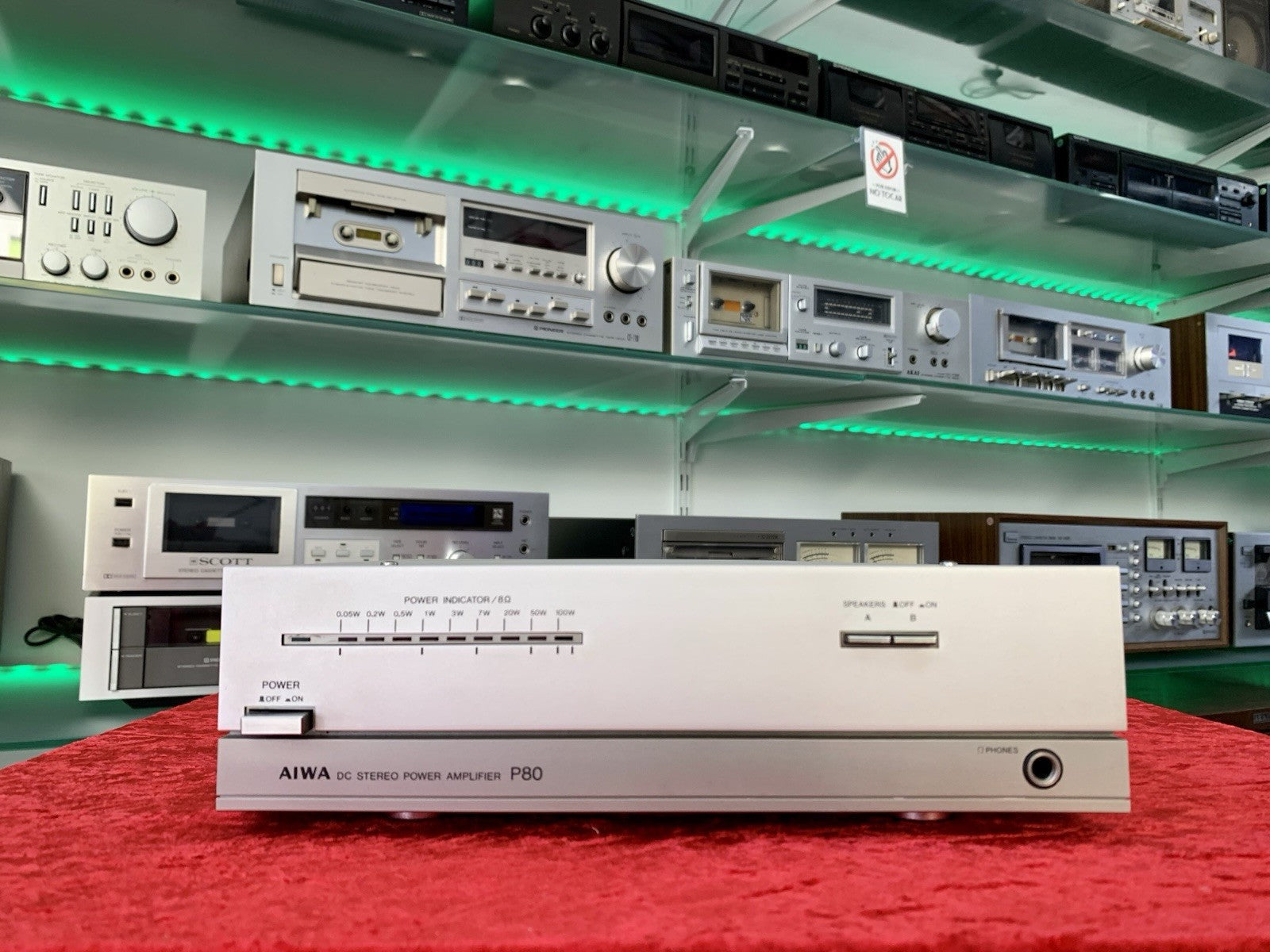 AIWA SA P 80 Stereo Power Amplifier 50+50 Watts RMS Vintage 1980 Work GOOD LOOK