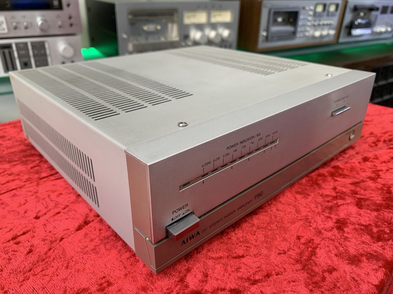 AIWA SA P 80 Stereo Power Amplifier 50+50 Watts RMS Vintage 1980 Work GOOD LOOK