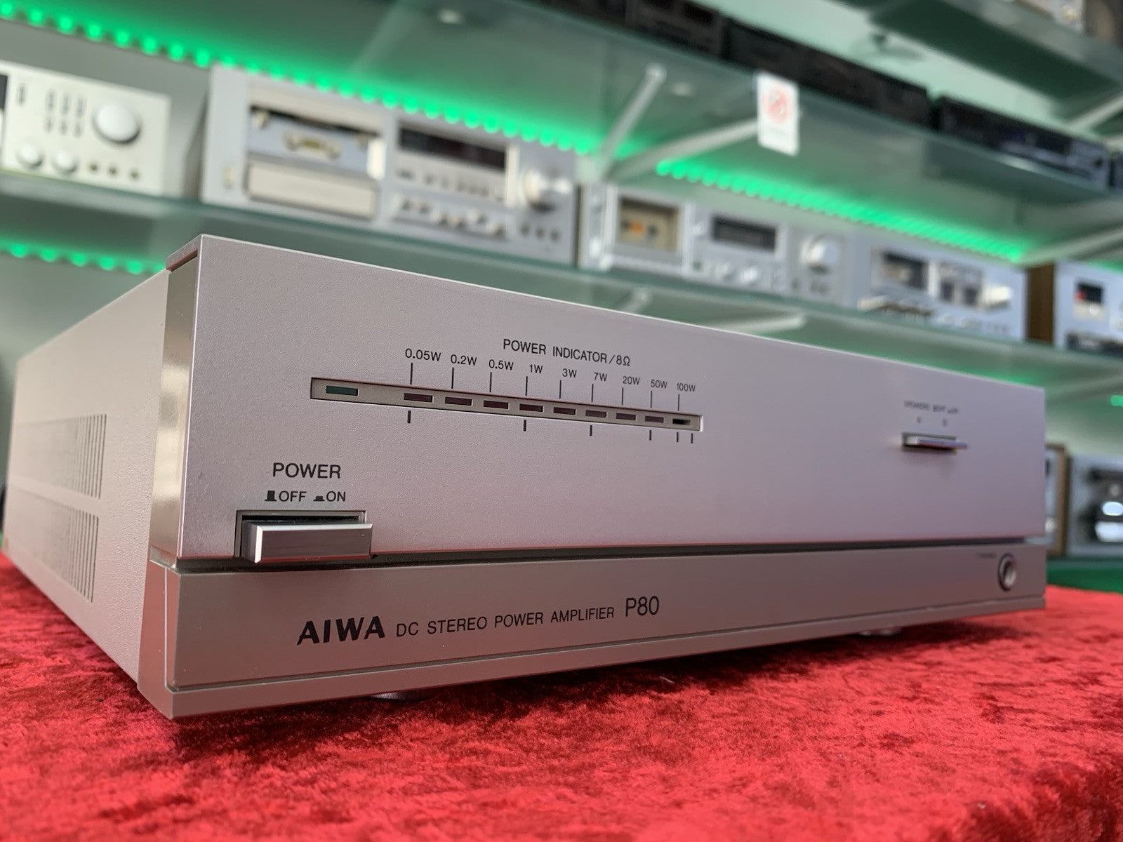 AIWA SA P 80 Stereo Power Amplifier 50+50 Watts RMS Vintage 1980 Work GOOD LOOK