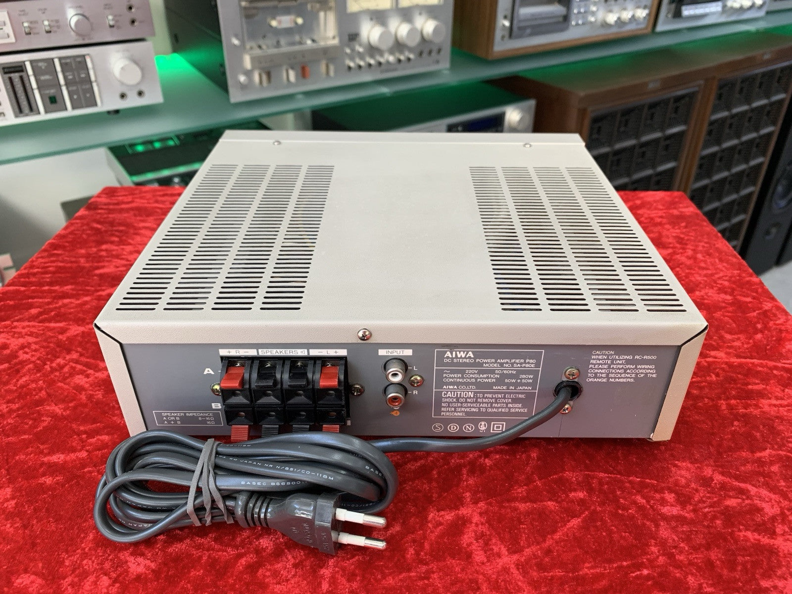 AIWA SA P 80 Stereo Power Amplifier 50+50 Watts RMS Vintage 1980 Work GOOD LOOK