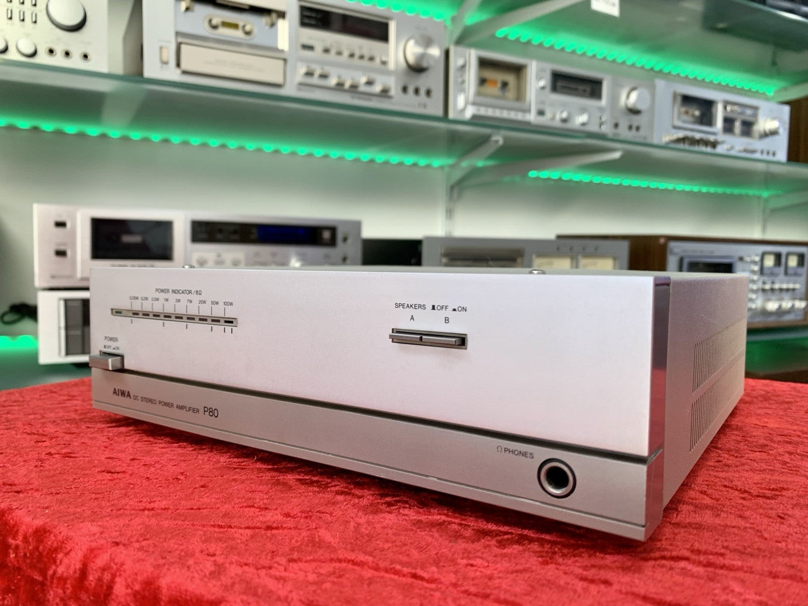 AIWA SA P 80 Stereo Power Amplifier 50+50 Watts RMS Vintage 1980 Work GOOD LOOK