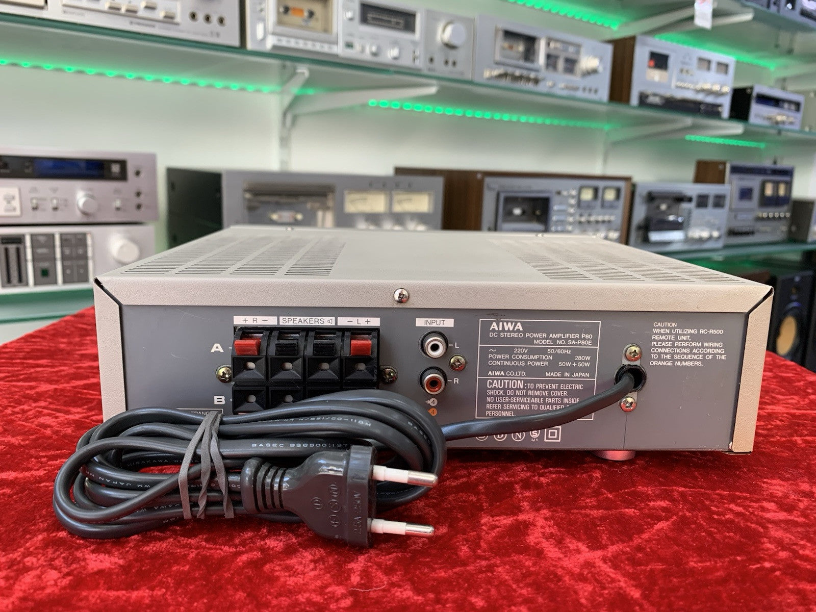 AIWA SA P 80 Stereo Power Amplifier 50+50 Watts RMS Vintage 1980 Work GOOD LOOK