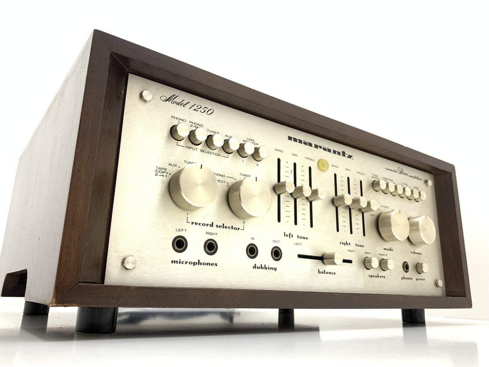 MARANTZ 1250 Console Stereo Amplifier 125+125 W RMS Vintage 1977 WORK Good Look