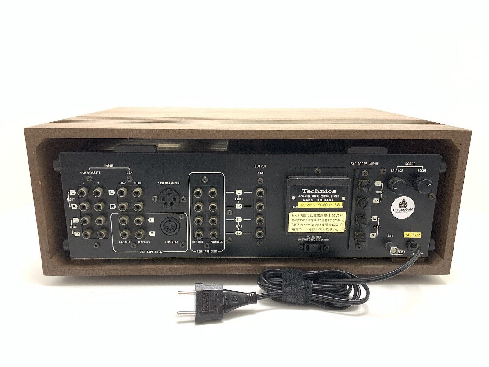 TECHNICS SH-3434 Audio Scope 4 Channel Remote SH-1010 Vintage 1973 WORK GoodLook
