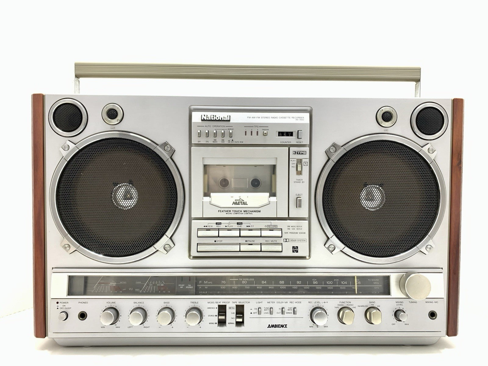 NATIONAL PANASONIC RX 7000 BOOMBOX STEREO Radio Cassette Vintage Work Good Look