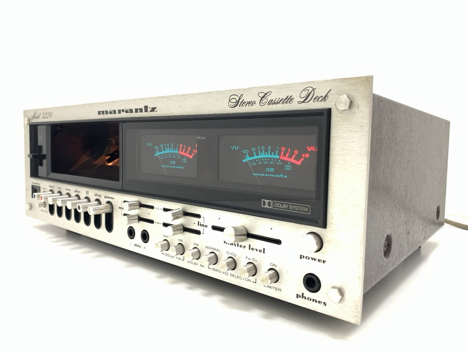 MARANTZ 5220 Stereo Cassette Tape Deck 2 Head Vintage 1977 Hi End WORK Good Look