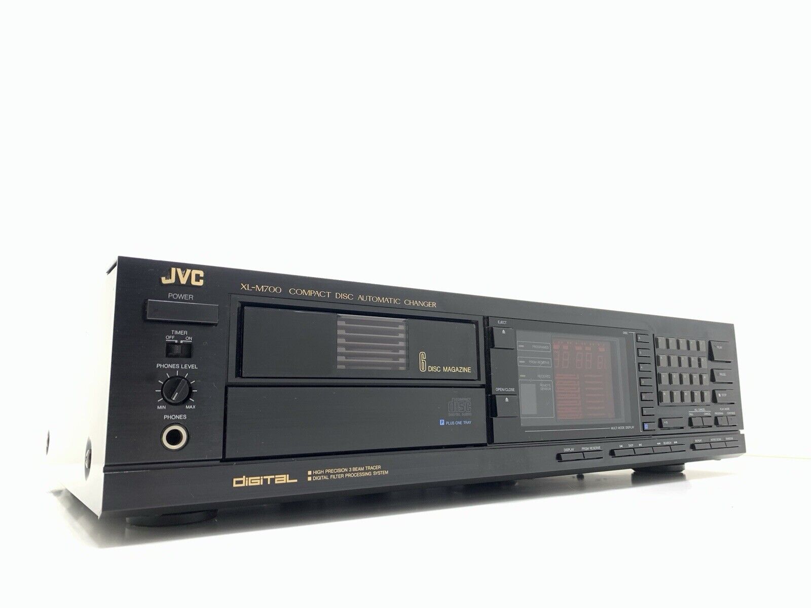 JVC XL-M700 Changer 6+1 CD Compact Disc Player Vintage 1987 Hi Fi WORK Good Look
