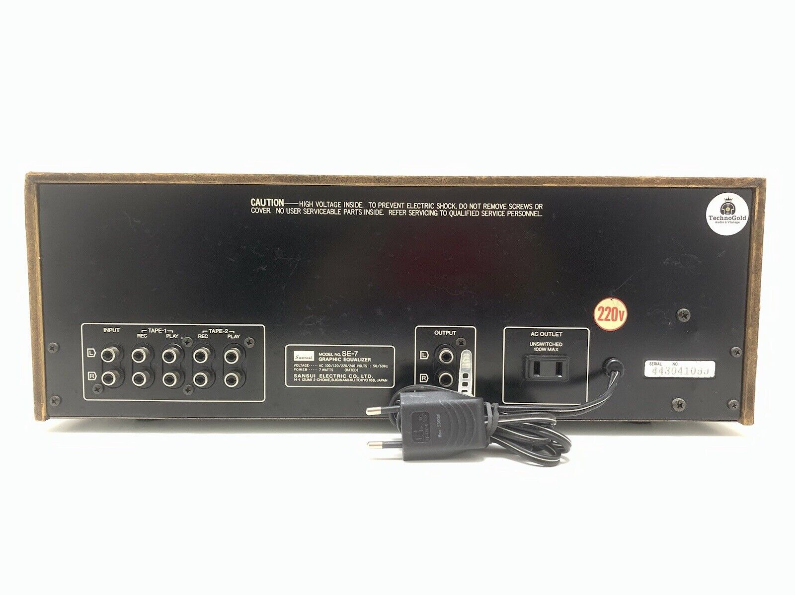 SANSUI SE-7 Stereo Graphic Equalizer  Vintage 1979  Wood WORK PERFECT Good Look