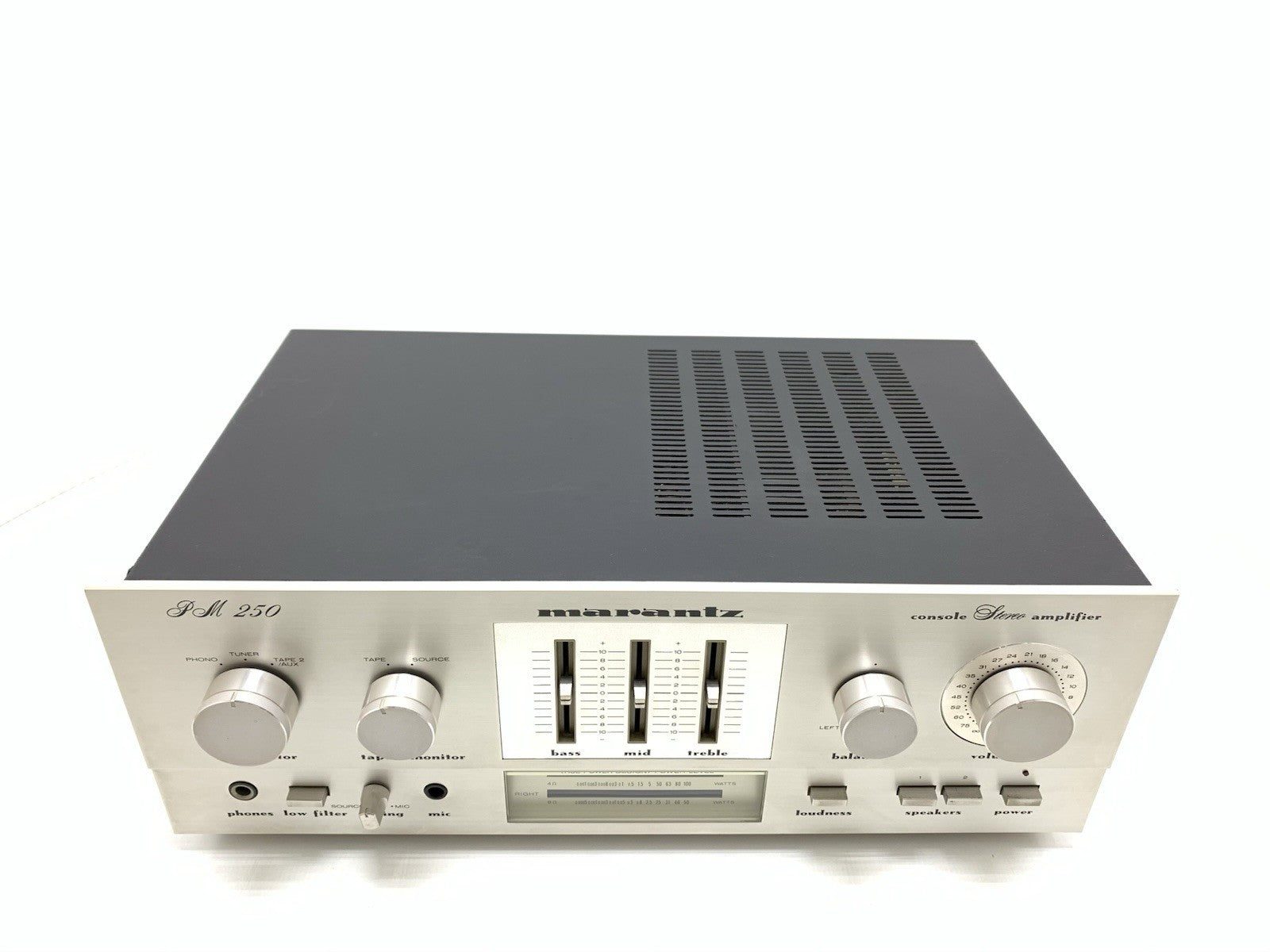 Marantz PM 250 Console Stereo Amplifier 25+25 W RMS Vintage 1979 Work Good Look