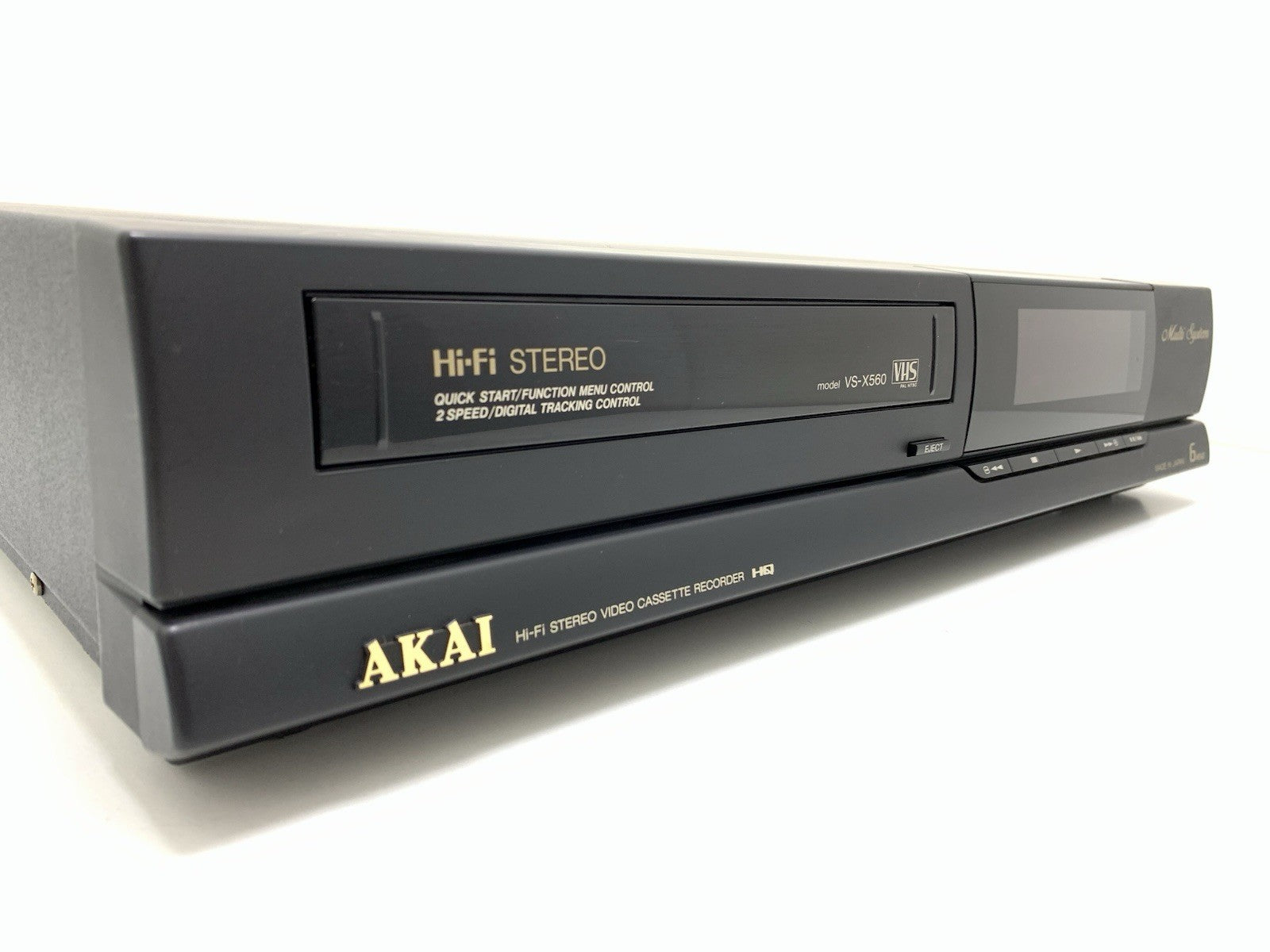 AKAI VS-X560 Video VHS Hi Fi Stereo 6 Head MULTI PAL NTSC SECAN WORK Good Look