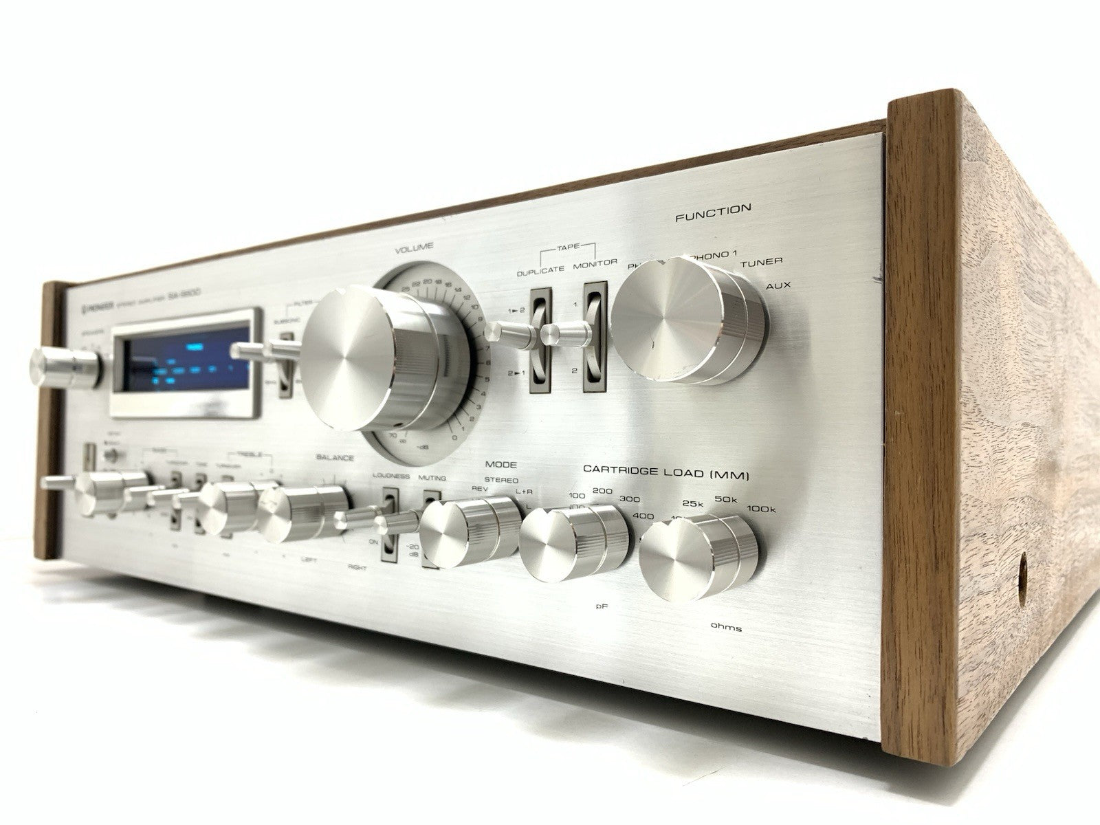 PIONEER SA 9800 + Wood Box Stereo Amplifier 100+100 W RMS Vintage 1979 Good Look