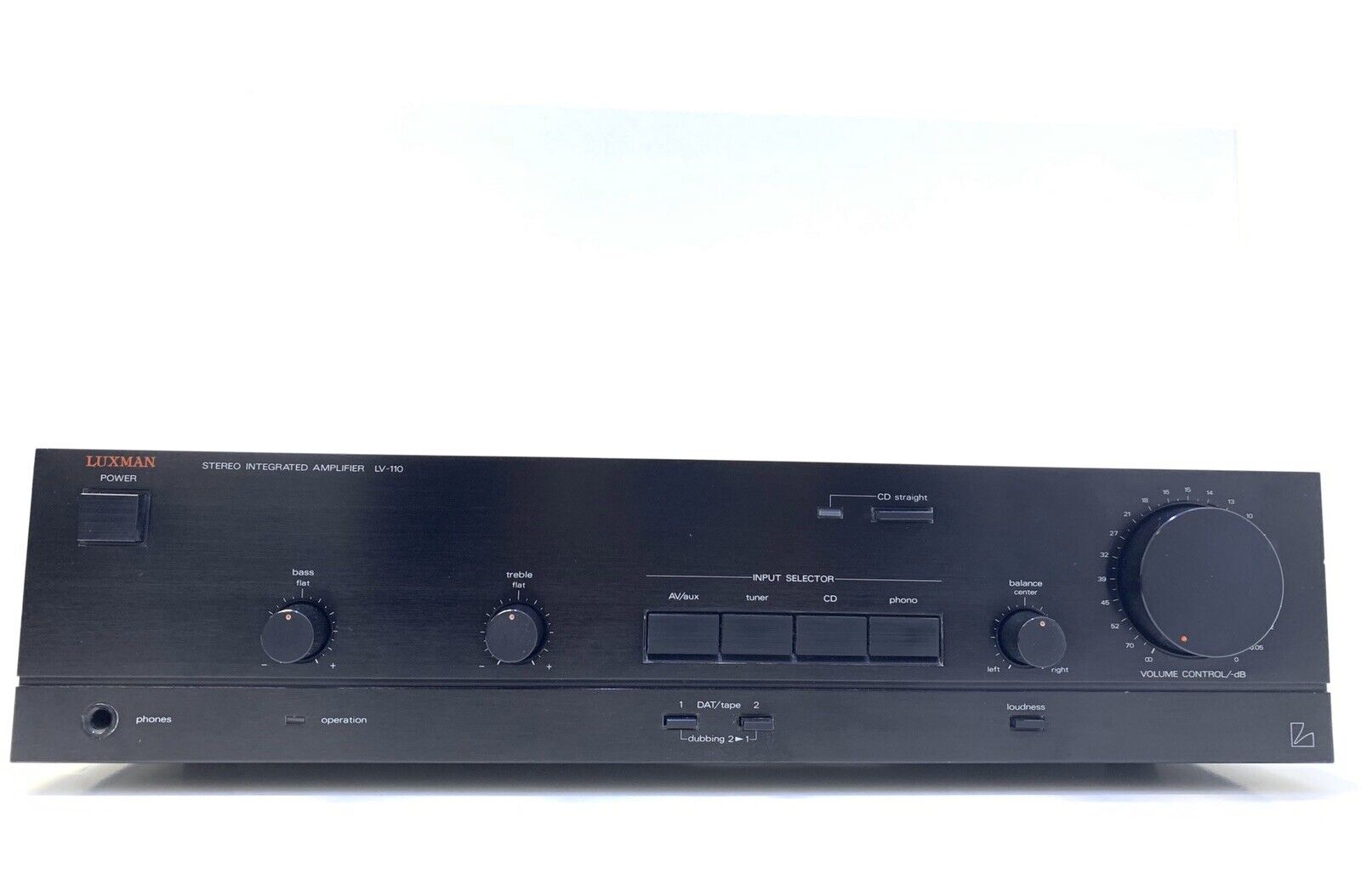 LUXMAN LV-110 Stereo Integrated Amplifier 2X 35 Watts RMS Vintage 1988 Good Look