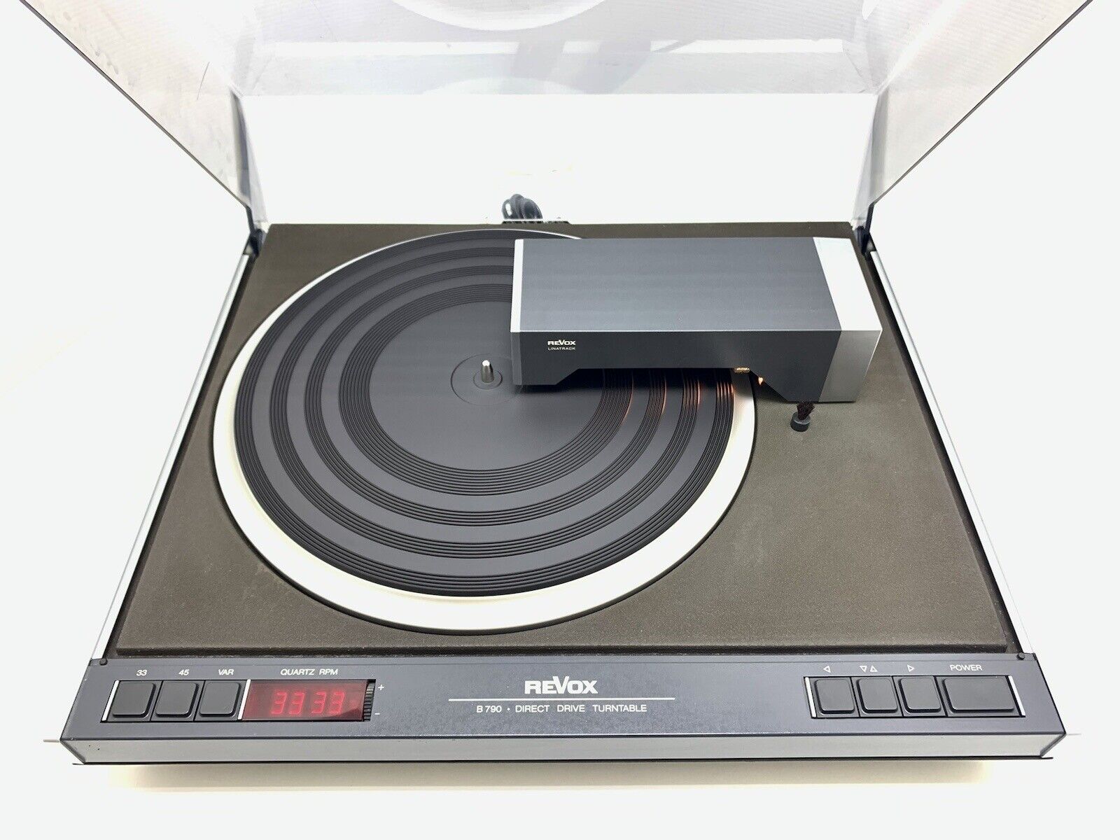 REVOX B 790 Turntable Direct Drive Linear Tracking Vintage Refurbished Good Look