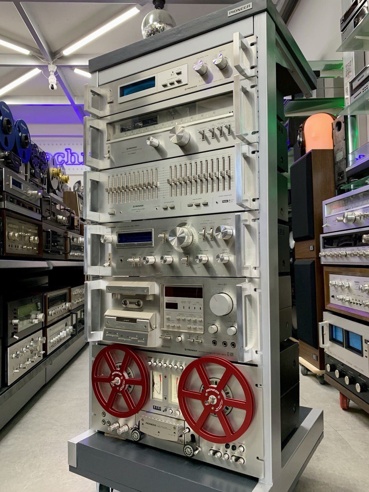 PIONEER Hi End System Rack JA-R2S SR 303 TX 7800 SG 9800  SA 7800 CT 950 RT 707