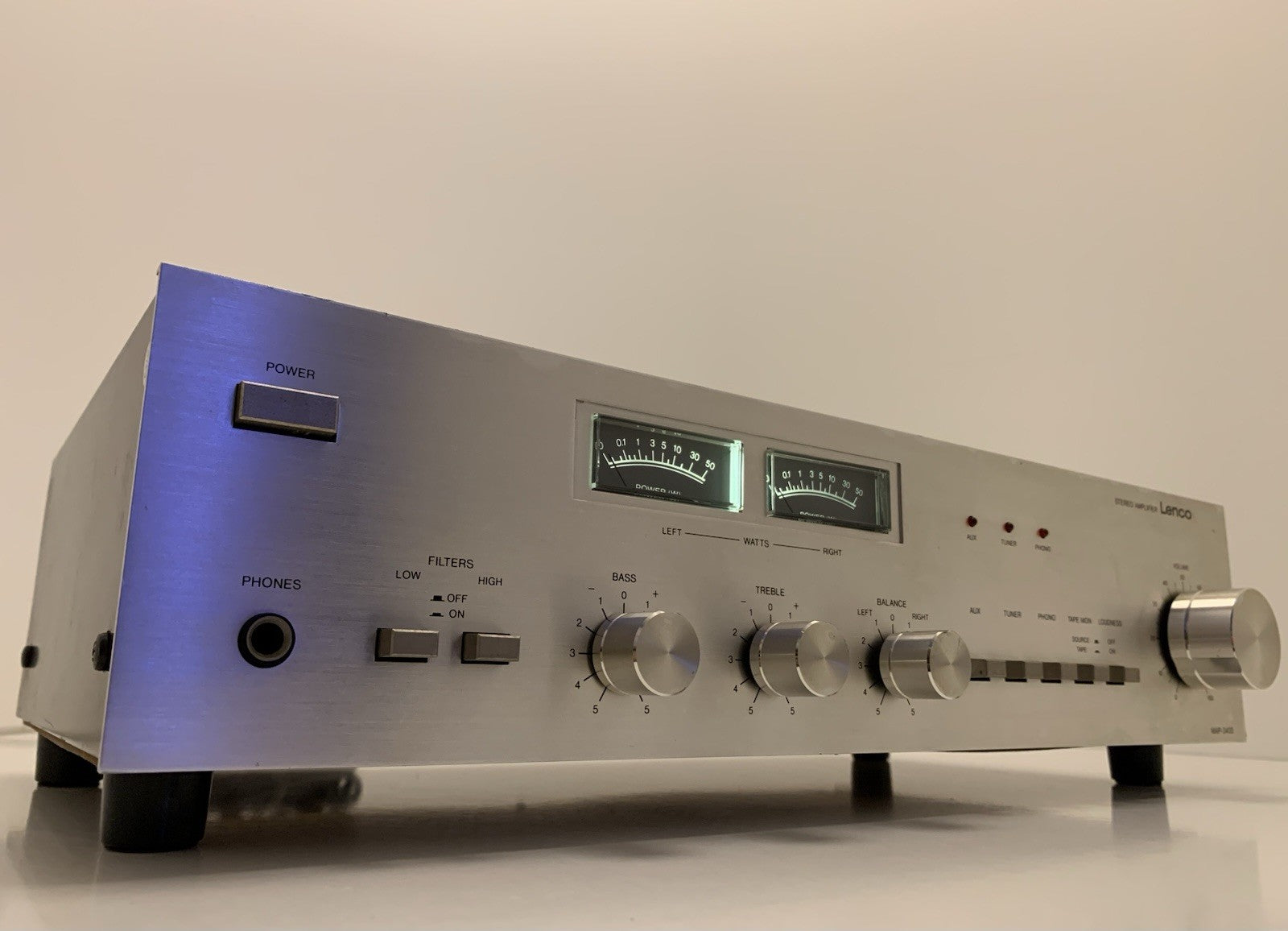LENCO MAP 3400 Stereo Integrated Amplifier 25+25Watts RMS Vintage WORK GOOD LOOK