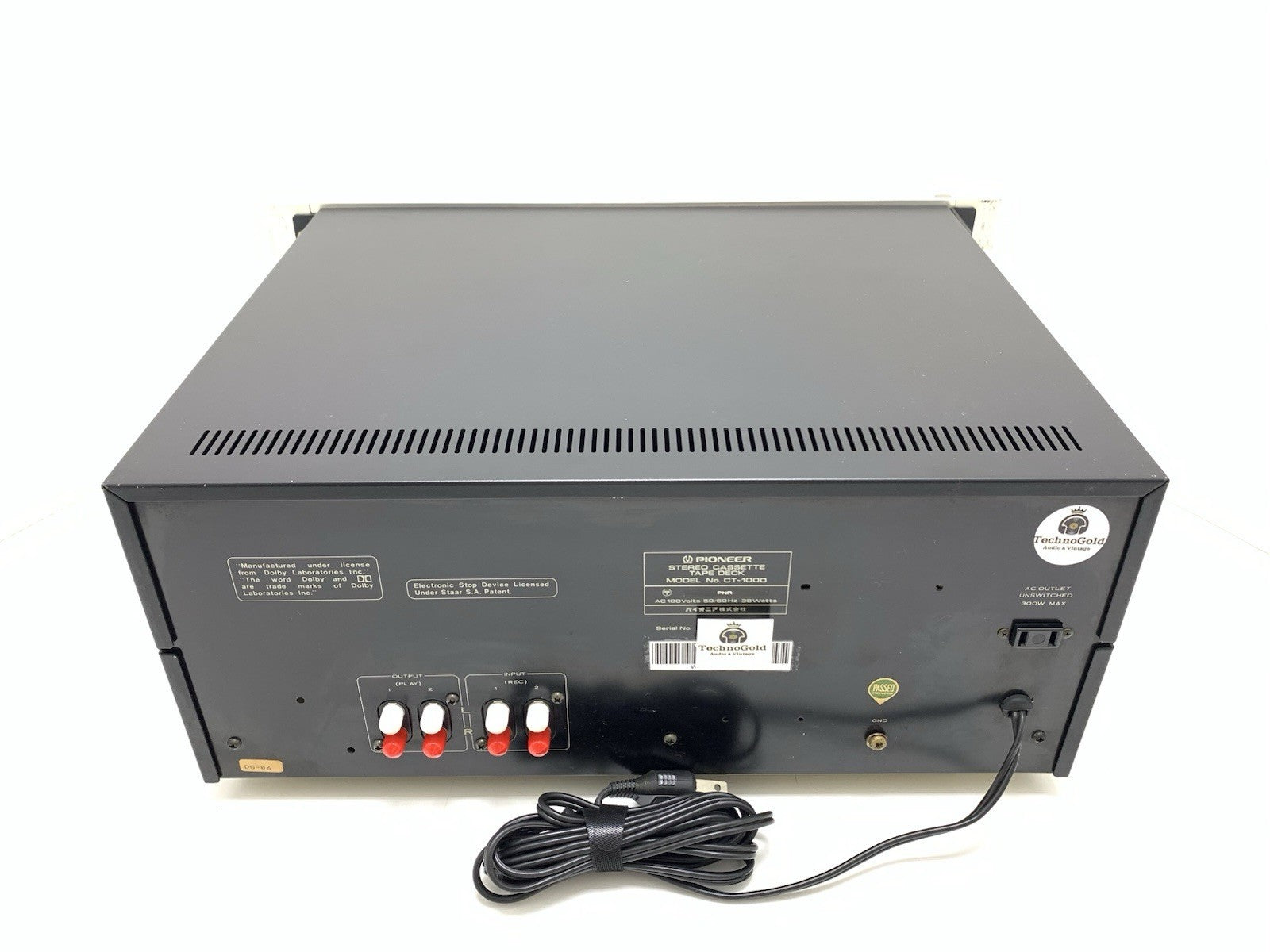 PIONEER CT 1000 CT-F1000 RACK 3 Head Stereo Tape Deck Vintage WORK Good Look