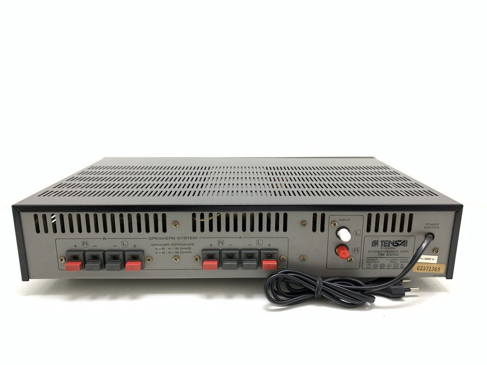 TENSAI TM 2250 Stereo Power Amplifier 100 Watts RMS Vintage 1980 WORK Good Look