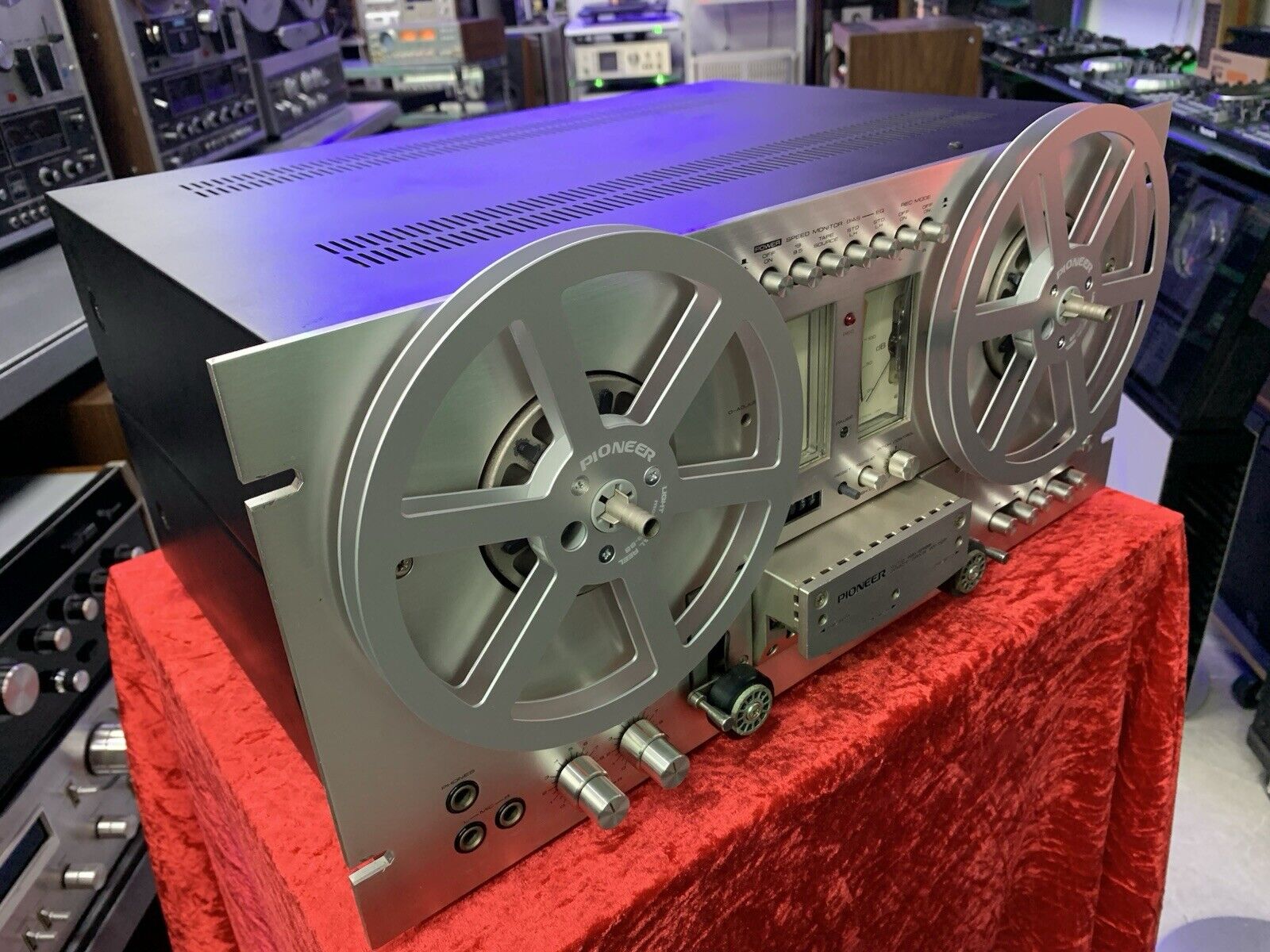 PIONEER RT 707 Reel to Reel 4 Track 7" Tape Vintage 1977 AutoReverse WORK Good L