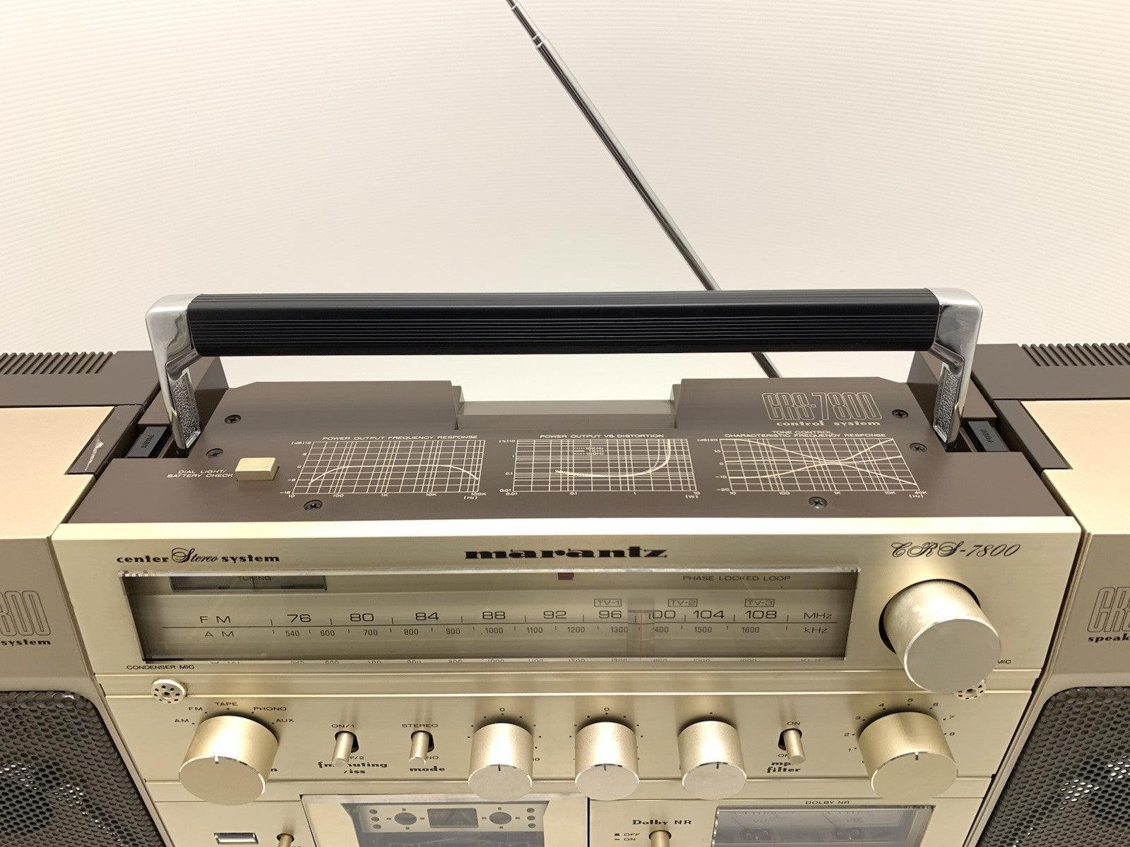 MARANTZ CRS 7800 BIG BOOMBOX STEREO Radio Cassette Vintage 1979 WORK Good Look