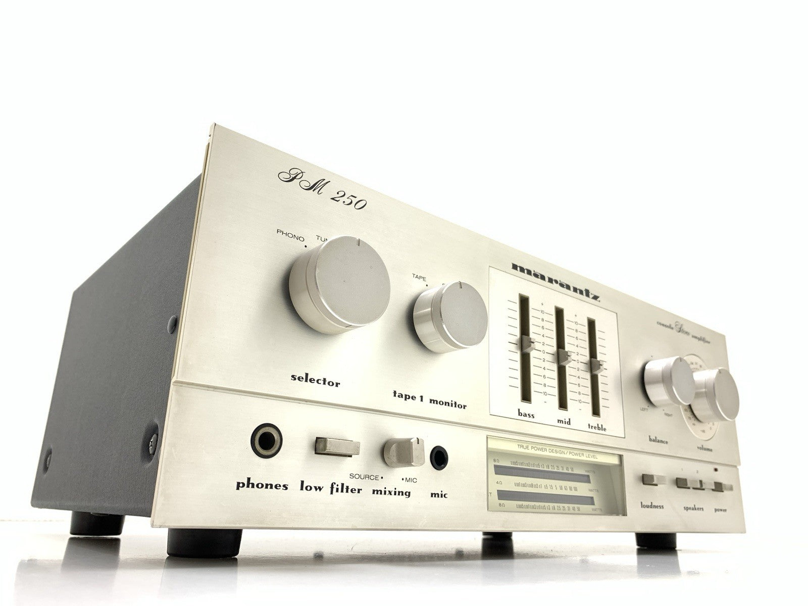 Marantz PM 250 Console Stereo Amplifier 25+25 W RMS Vintage 1979 Work Good Look