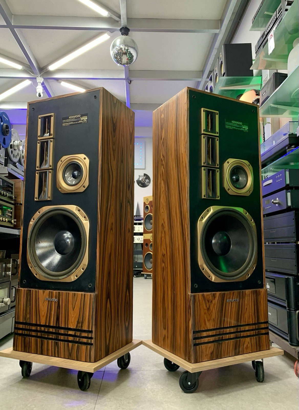 KENWOOD JL 988AV Hi End 5 Speakers 4 Way Premium Rosewood Vintage 1980 WORK Good