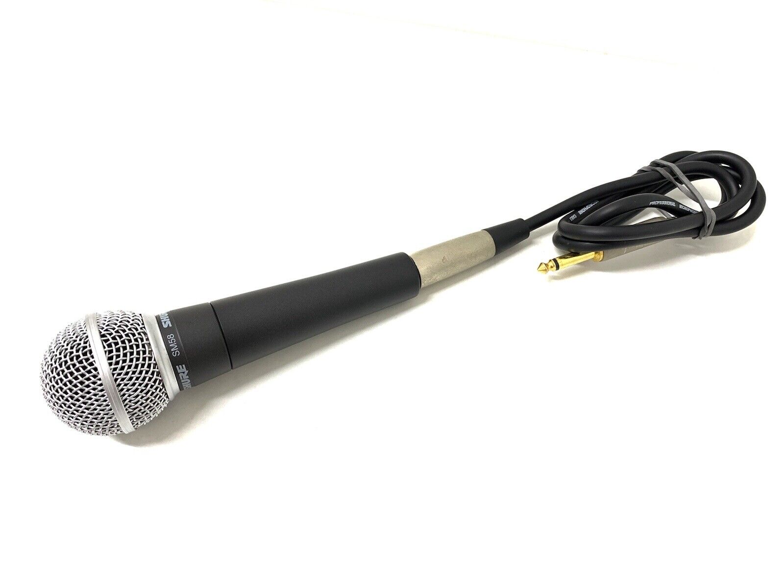 SHURE SM58 Cardioid Dynamic Microphone + XLR Cable Vintage Original From Japan