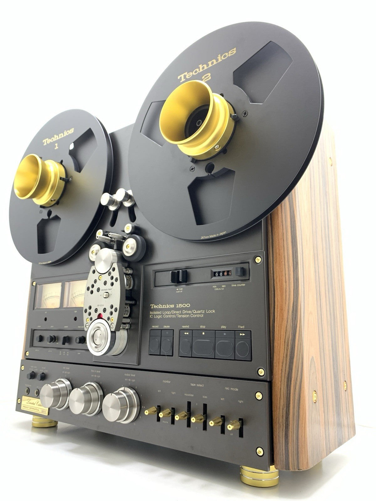 TECHNICS RS 1500U Limited Edition 24K Gold Rosewood Reel to Reel Exclusive TAPE