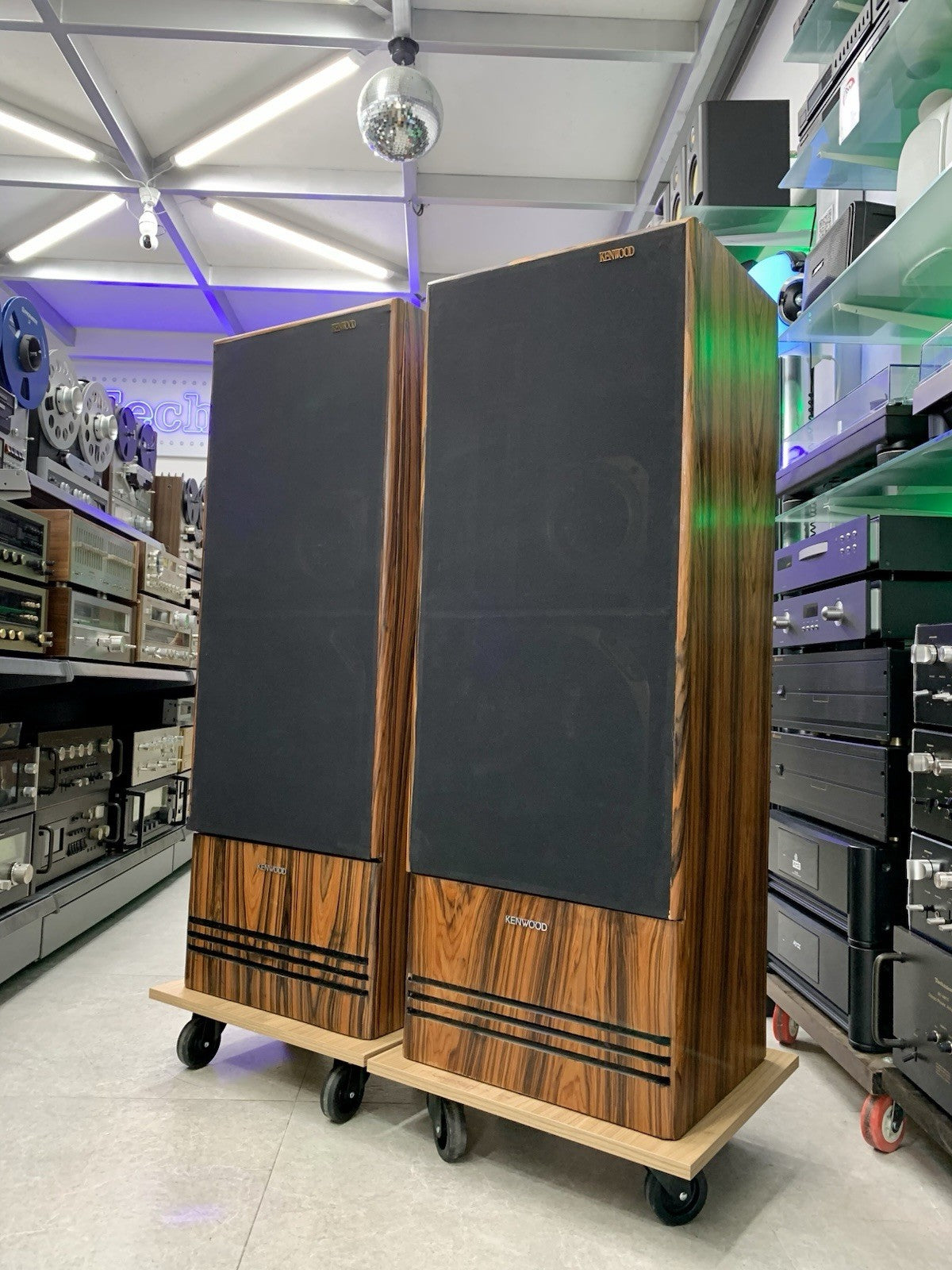 KENWOOD JL 988AV Hi End 5 Speakers 4 Way Premium Rosewood Vintage 1980 WORK Good