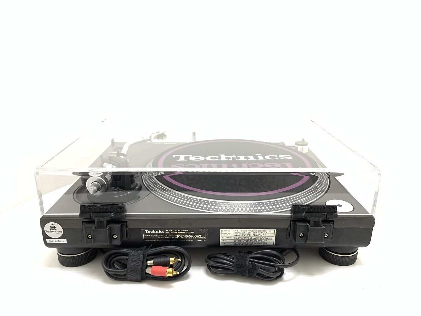 TECHNICS SL 1210 MK2 Blue LINE LED Direct Drive Turntable Vintage WORK Good Look
