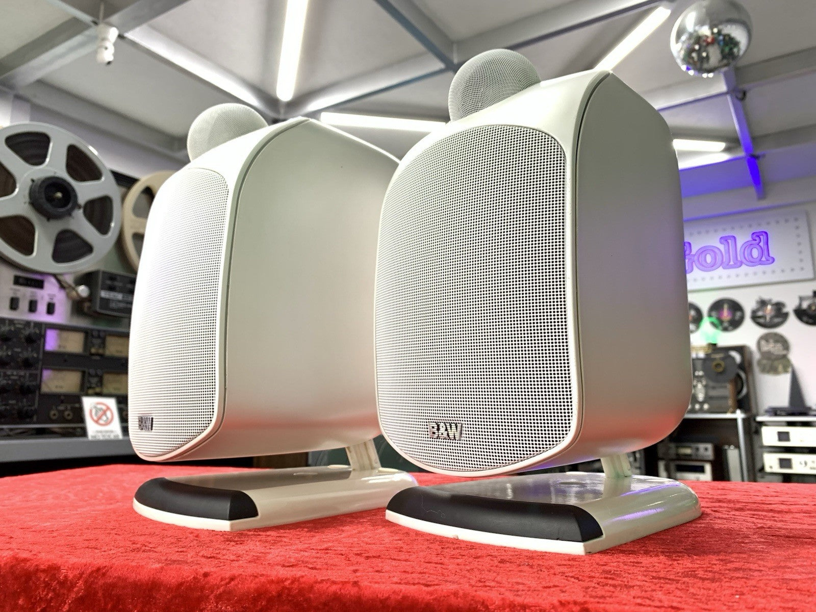 Bowers&Wilkins B&W LM1 スピーカー ホワイト BOWERS WILKINS B&W LM 1 Studio Monitor Speakers Vintage 100 Watts