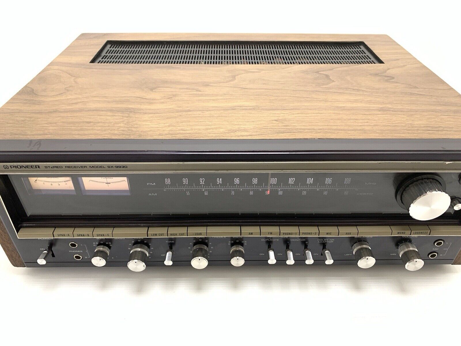 PIONEER SX 9930 AM FM Stereo Receiver 70+70Watts RMS Vintage 1974 WORK Good LOOK