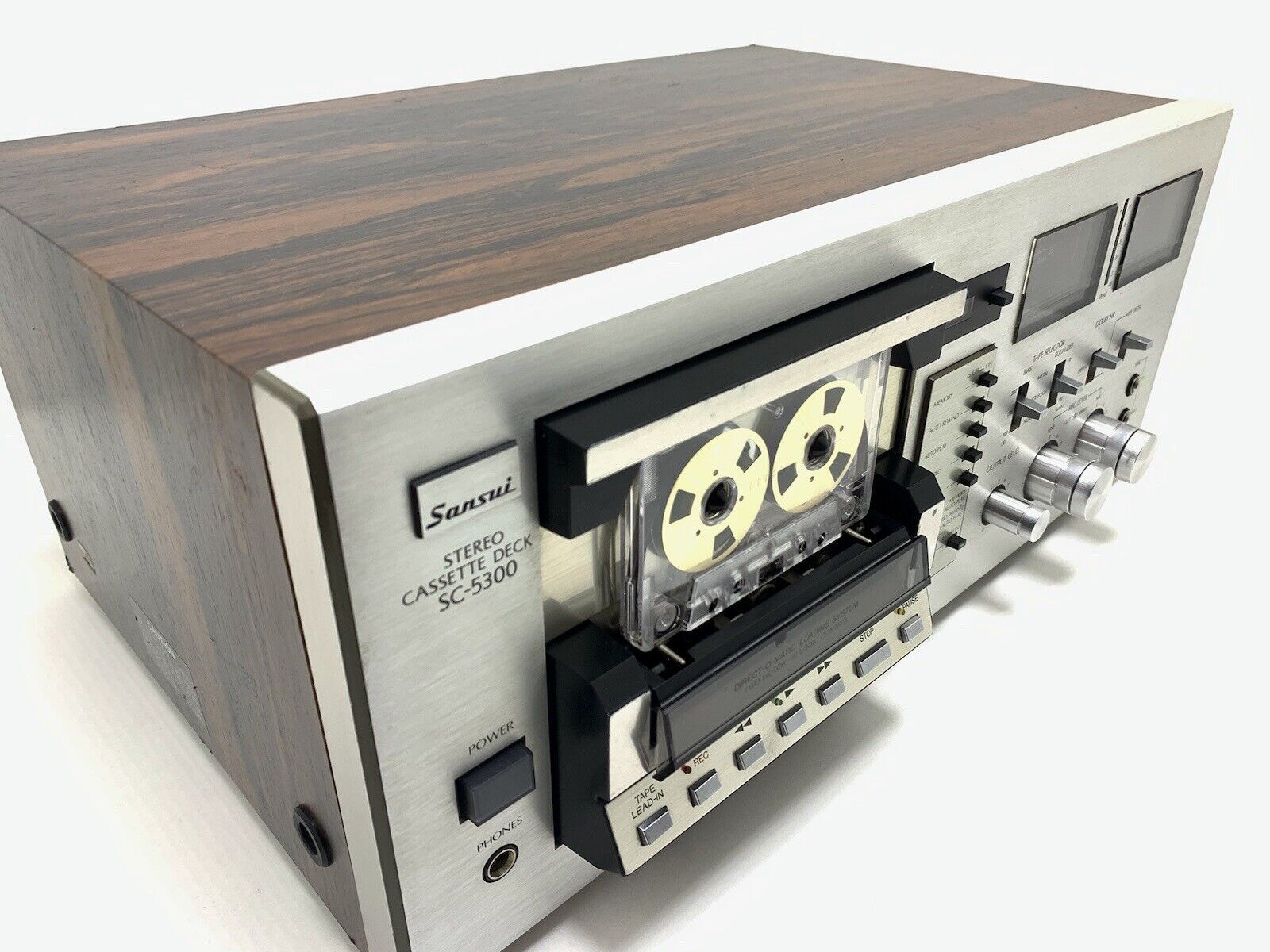 SANSUI SC-5300 2 Head Stereo Tape Deck Vintage 1979 Hi End Refurbished Good Look