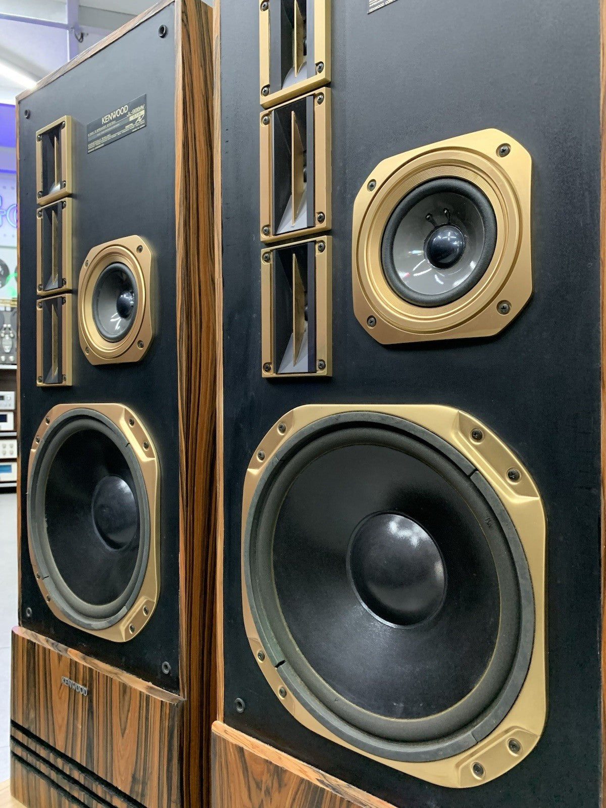 KENWOOD JL 988AV Hi End 5 Speakers 4 Way Premium Rosewood Vintage 1980 WORK Good