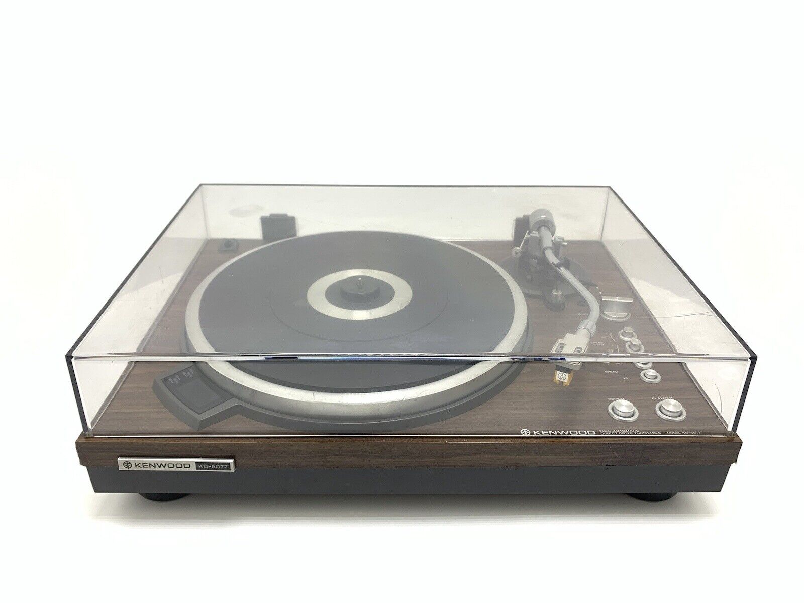 KENWOOD KD-5077 Turntable Fully Automatic Direct Drive Hi End Vintage Good Look