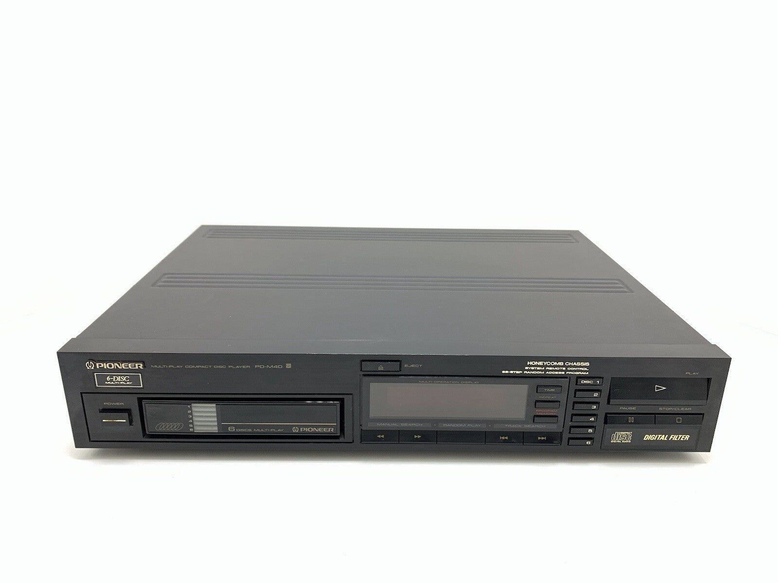 PIONEER Pd M40 CD Compact 6 Disc Multi Player Hi Fi Vintage 1987 Work Good Look