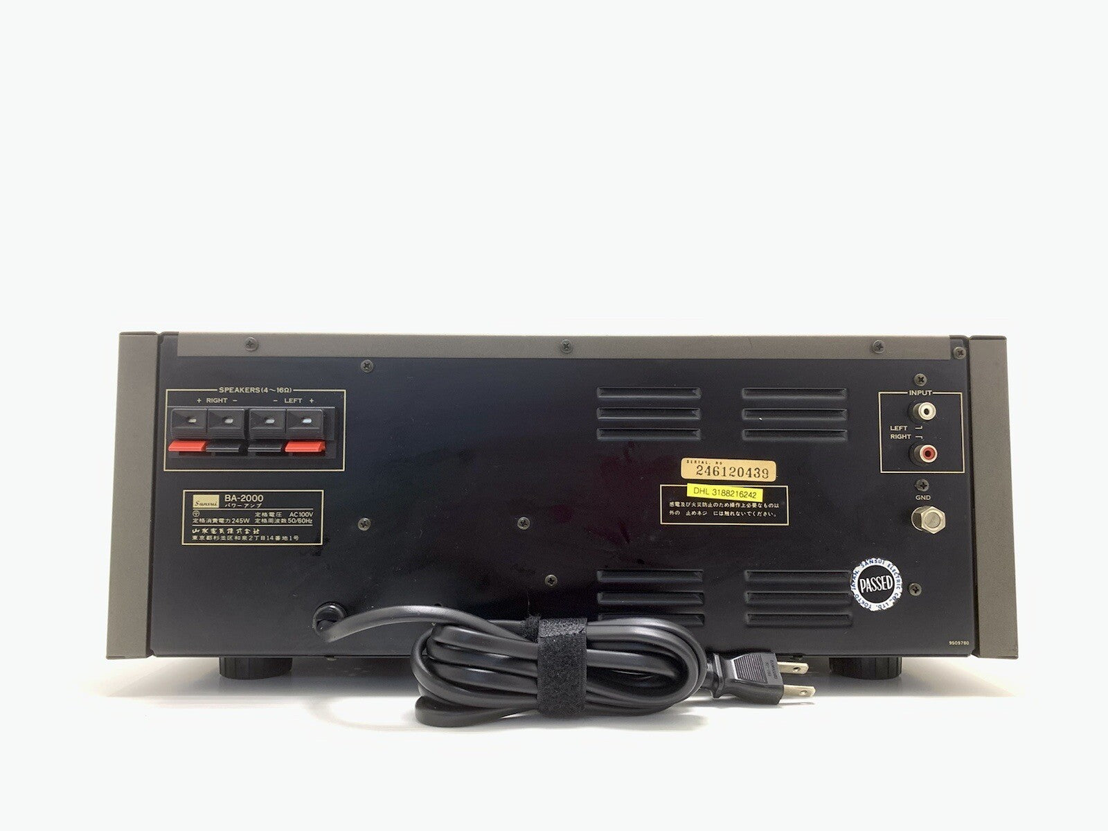 Sansui BA-2000 Stereo Power Amplifier 220 Wrms Vintage 1977 Hi Fi Work Good Look