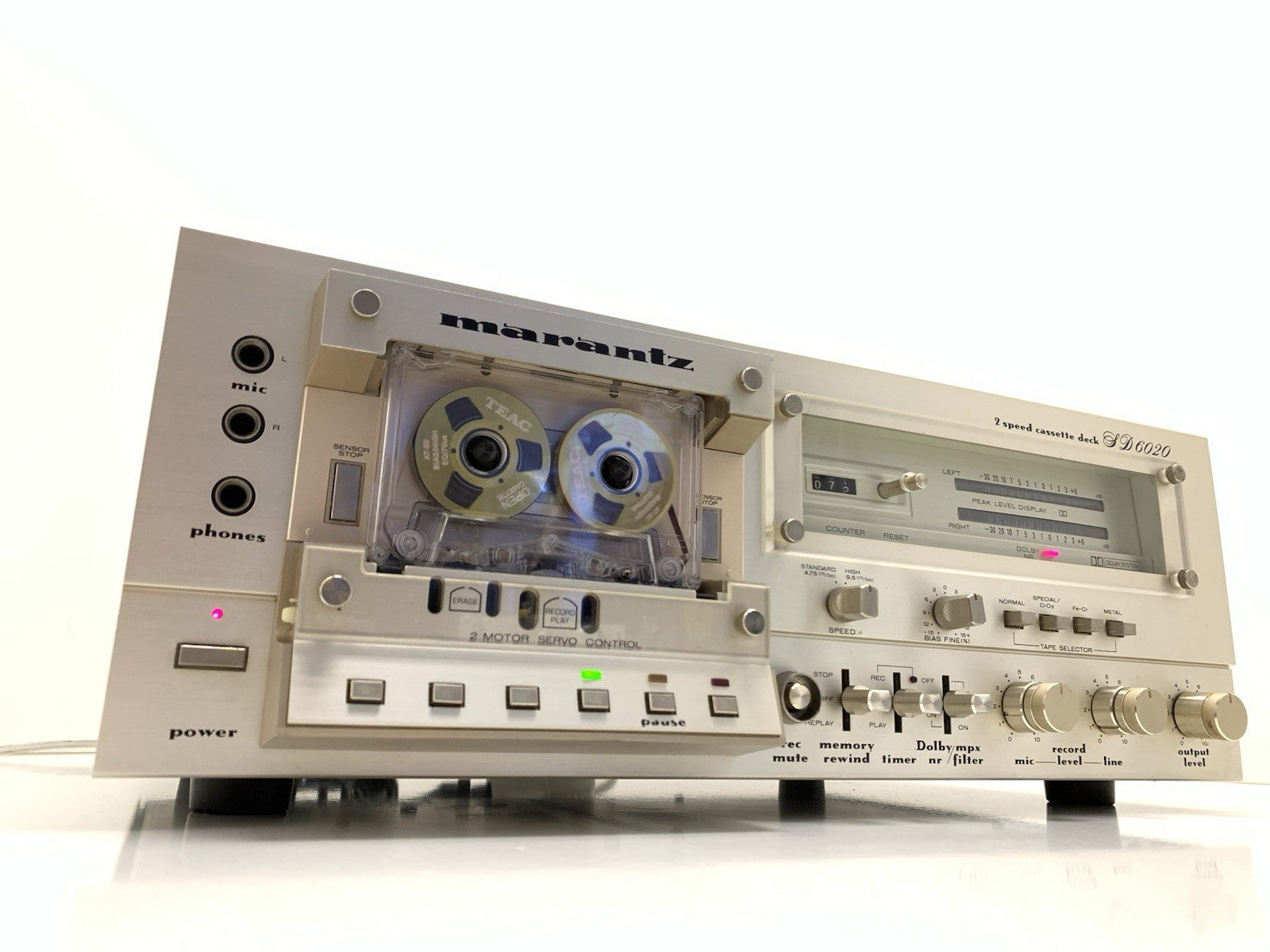 MARANTZ SD 6020 Stereo Cassette Deck 2 Speed Vintage 1980 Hi End WORK Good Look