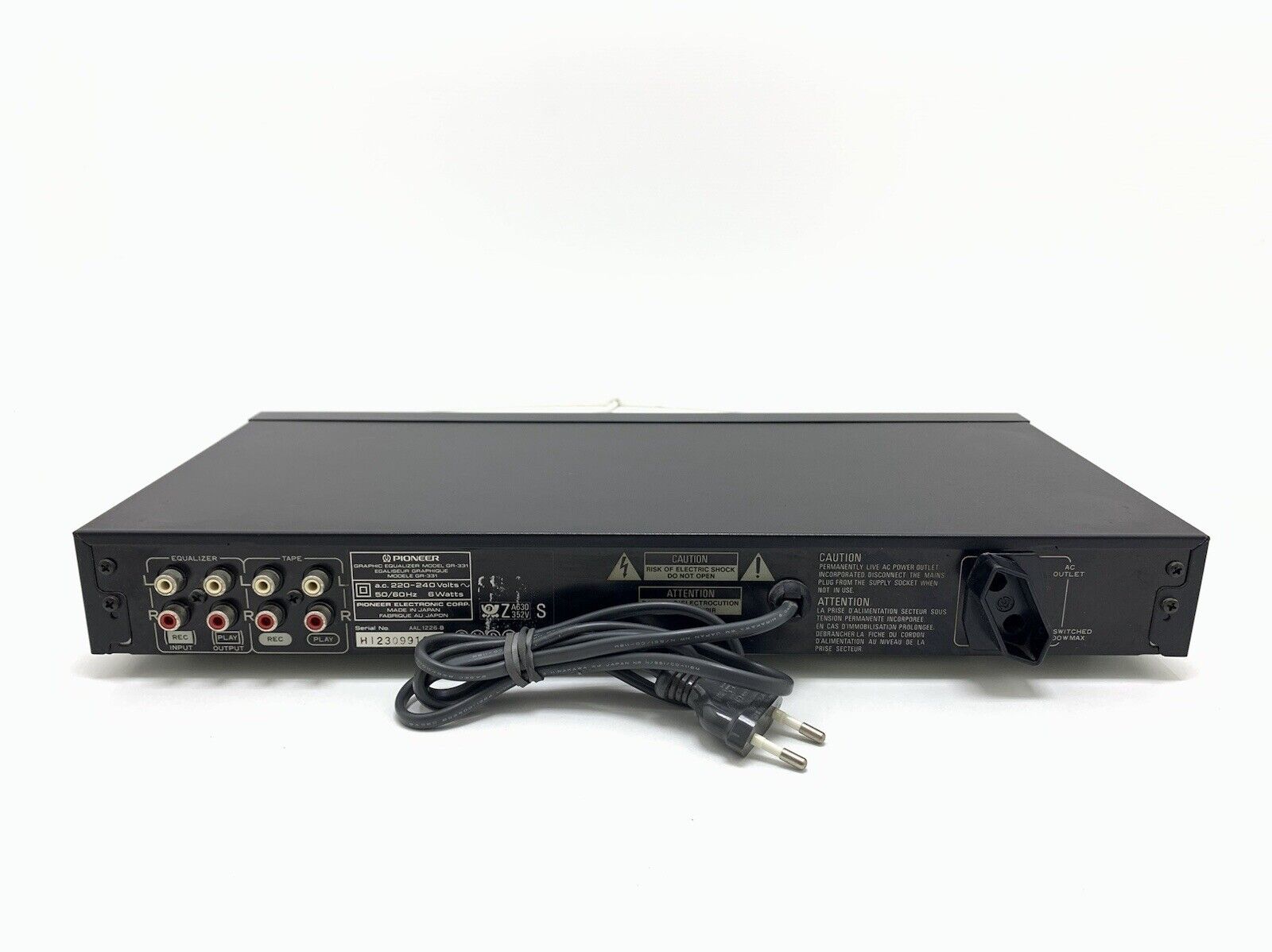 PIONEER GR 331 Stereo Graphic Equalizer 7 Bands Vintage 1987 Work HiFi Good Look