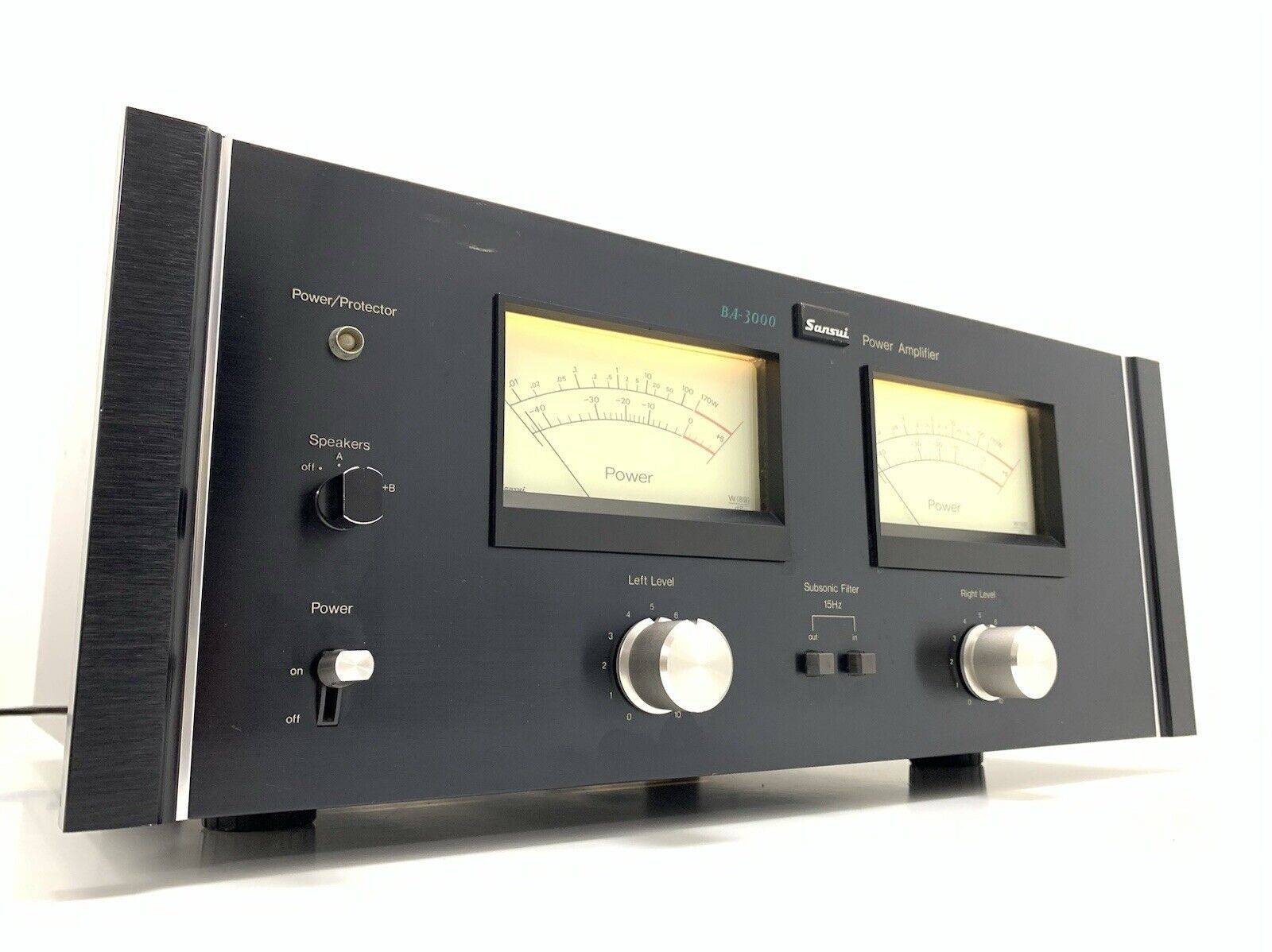SANSUI BA-3000 Stereo Power Amplifier 170+ 170 W RMS Vintage 1975 WORK Good Look