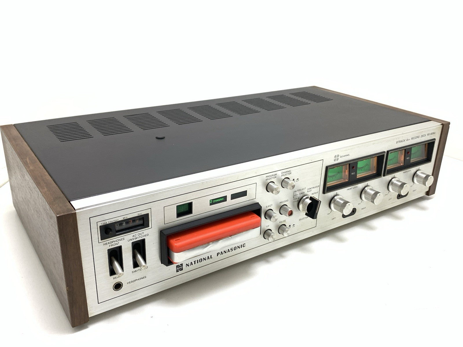 NATIONAL PANASONIC RS 858U 4Channel Quadraphonic 8 Track Recorder WORK Good Look