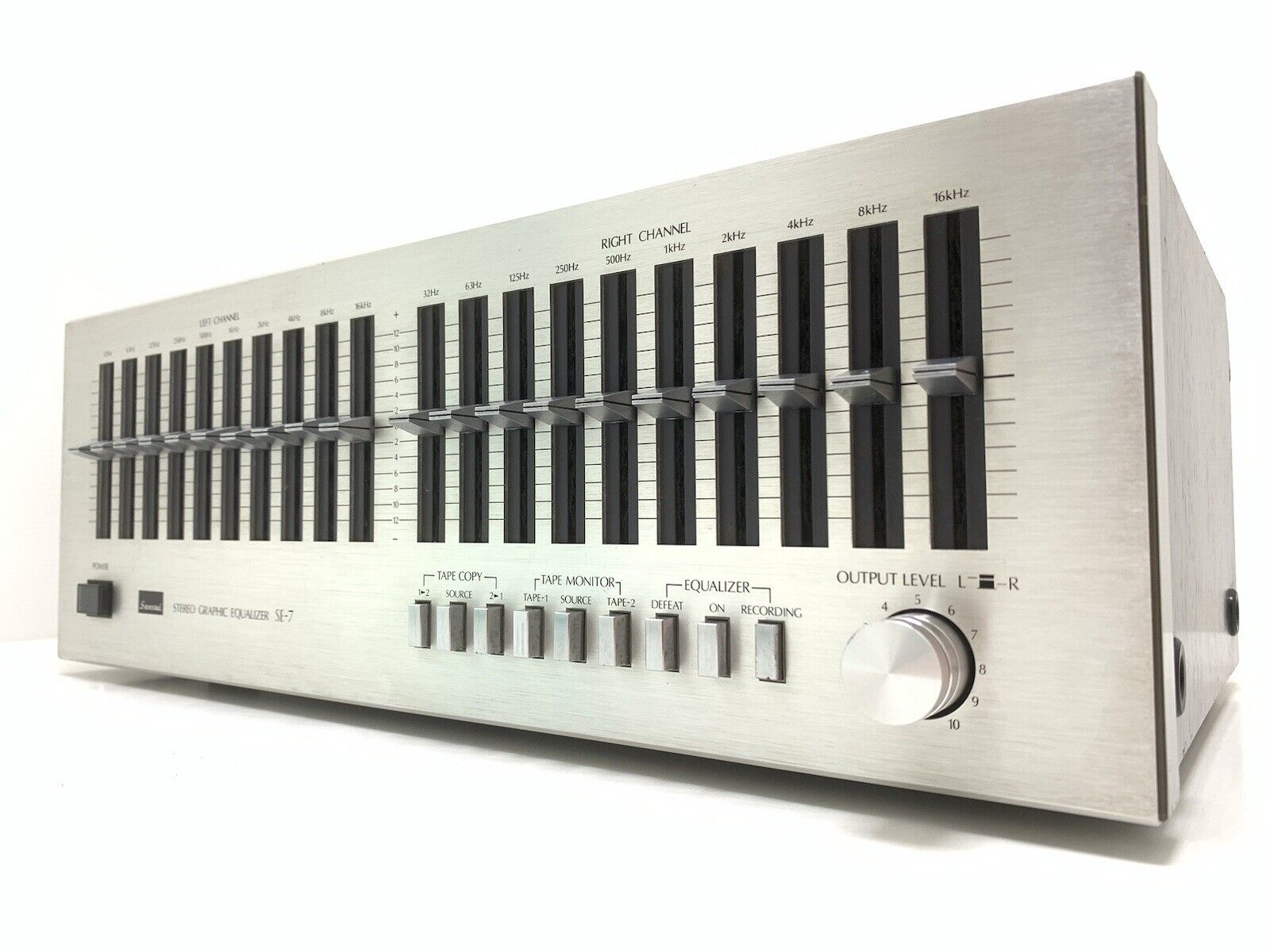 SANSUI SE-7 Stereo Graphic Equalizer  Vintage 1979  Wood WORK PERFECT Good Look