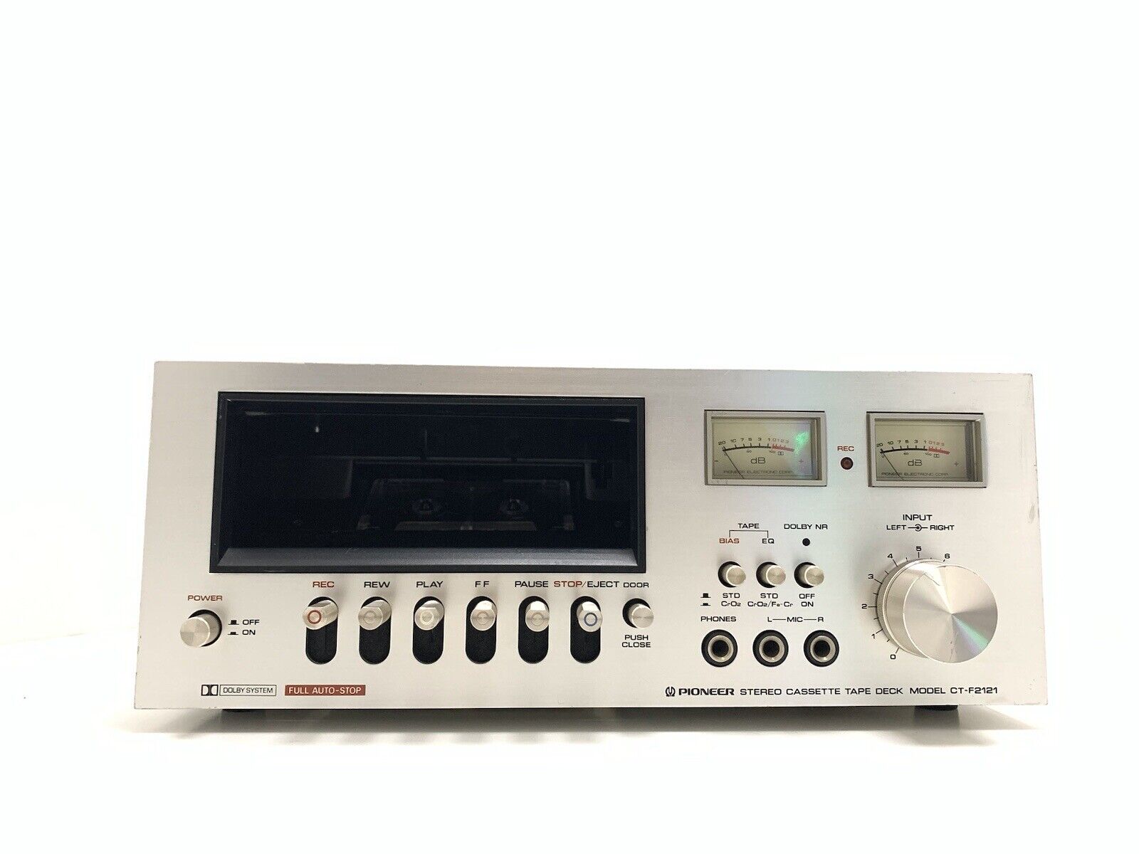 PIONEER CT-F2121 Stereo Cassette Tape Deck 2 Head Vintage 1975 WORK Good Look