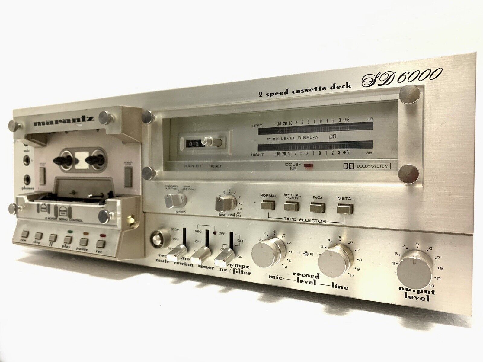 MARANTZ SD 6000 Stereo Cassette Deck 2 Speed Vintage 1979 Hi End WORK Good Look