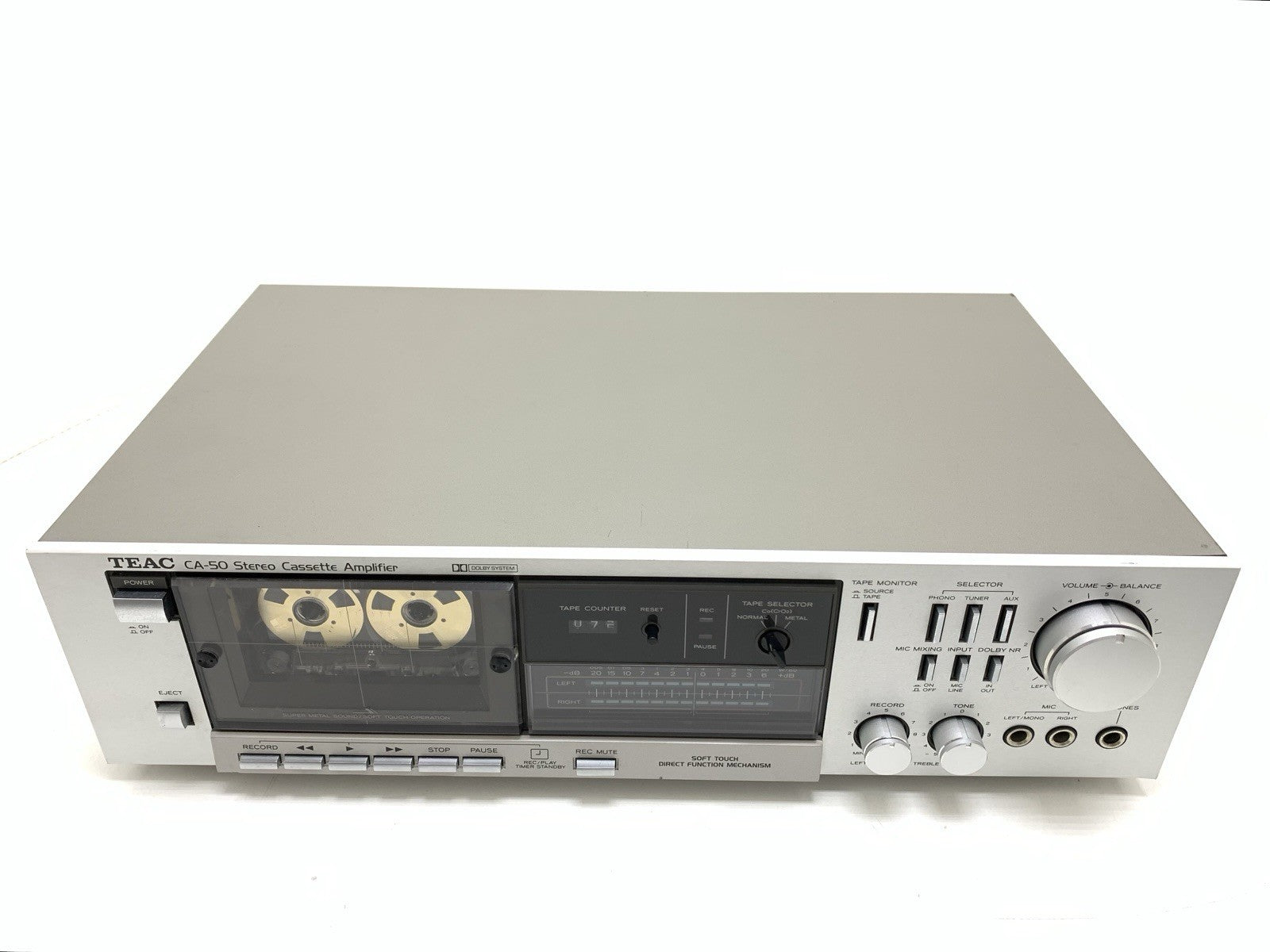 TEAC CA 50 Stereo System Cassette Deck Amplifier  Vintage 1980 WORK Good Look