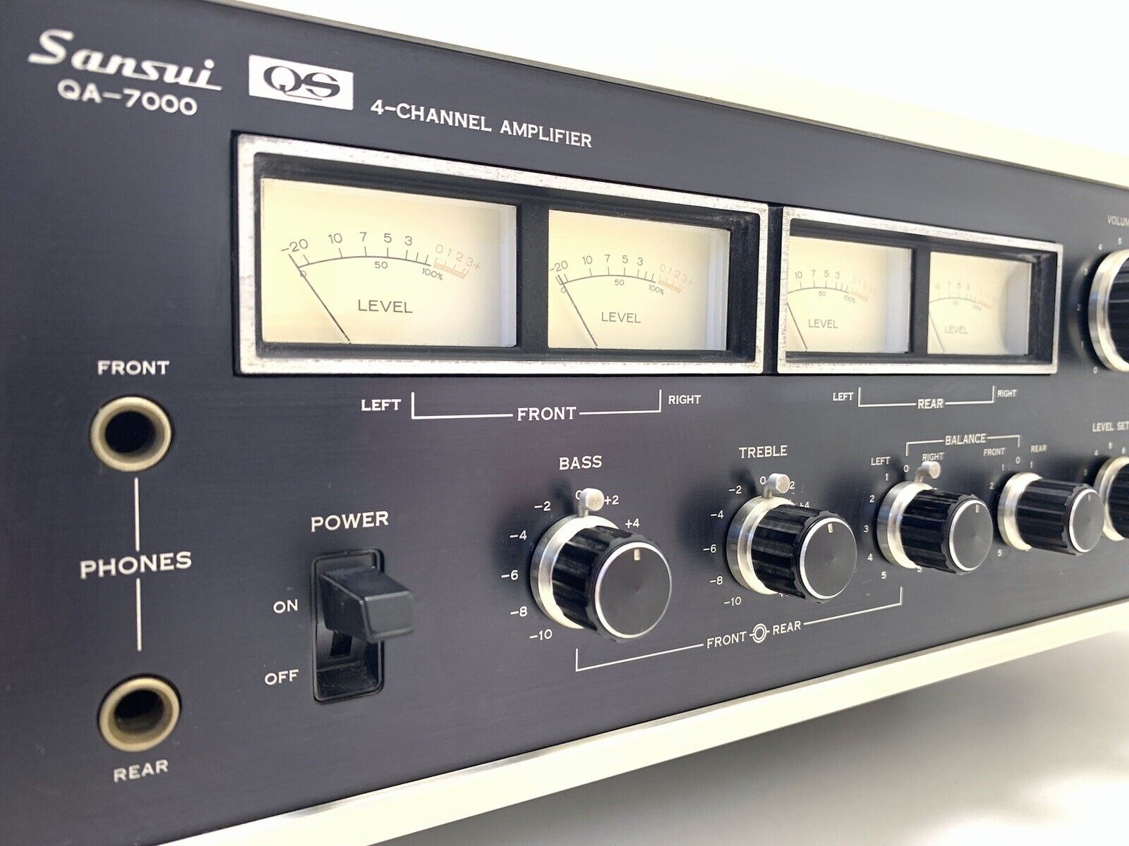 SANSUI QA-7000 Four 4 Channel Amplifier 80 Watts RMS Vintage 1973 WORK Good Look