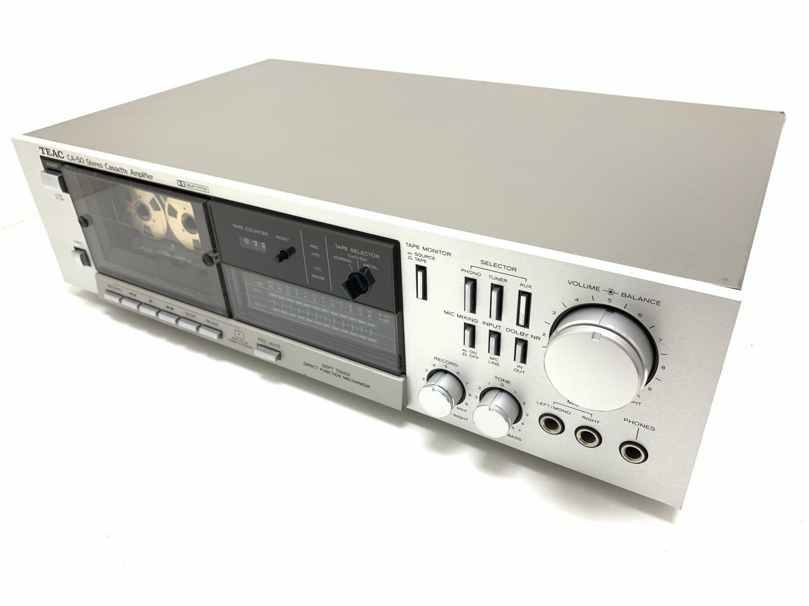 TEAC CA 50 Stereo System Cassette Deck Amplifier  Vintage 1980 WORK Good Look