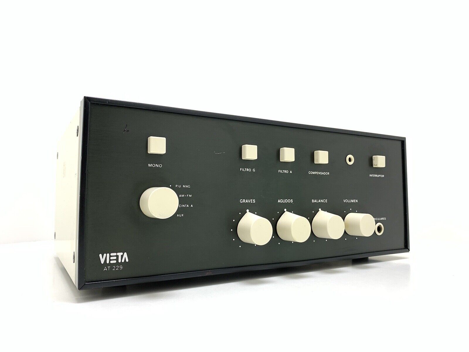 VIETA AT-229 B Integrated Stereo Amplifier 2 X 30 WRMS Vintage WORKING Good Look