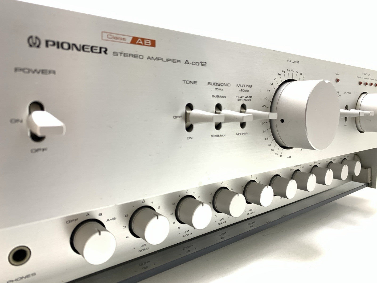 PIONEER A 0012/ A 27 Stereo Amplifier 120+120 W RMS Vintage 1978 WORK Good Look