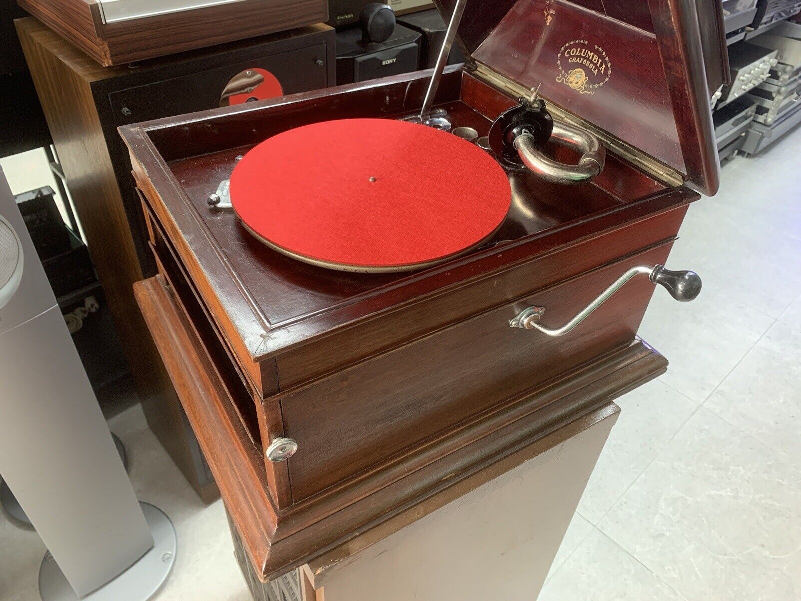GRAMOPHONE COLUMBIA VIVA-TONAL GRAFONOLA No 117A RARE 1920 WORK 78RPM GOOD LOOK